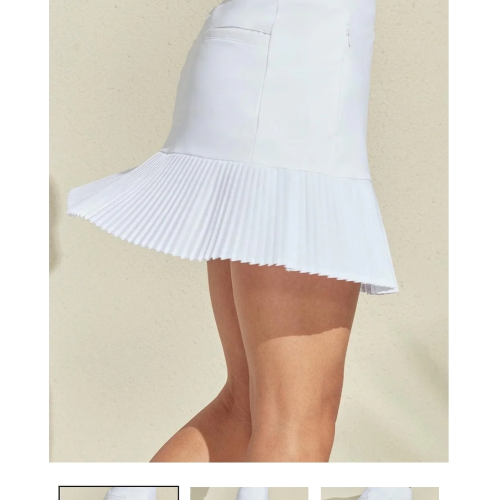 New With Tags Acegolfs Elegant White Pleated Golf Skirt Medium